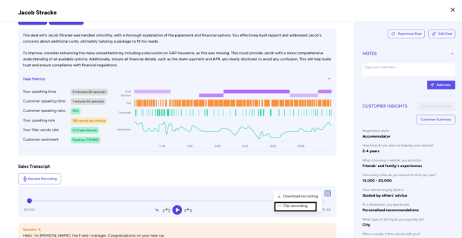 Clipping a Recording Step 2